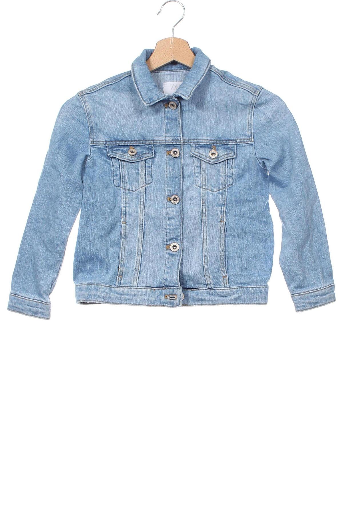 Kinder Jeansjacke Zara, Größe 7-8y/ 128-134 cm, Farbe Blau, Preis € 12,99