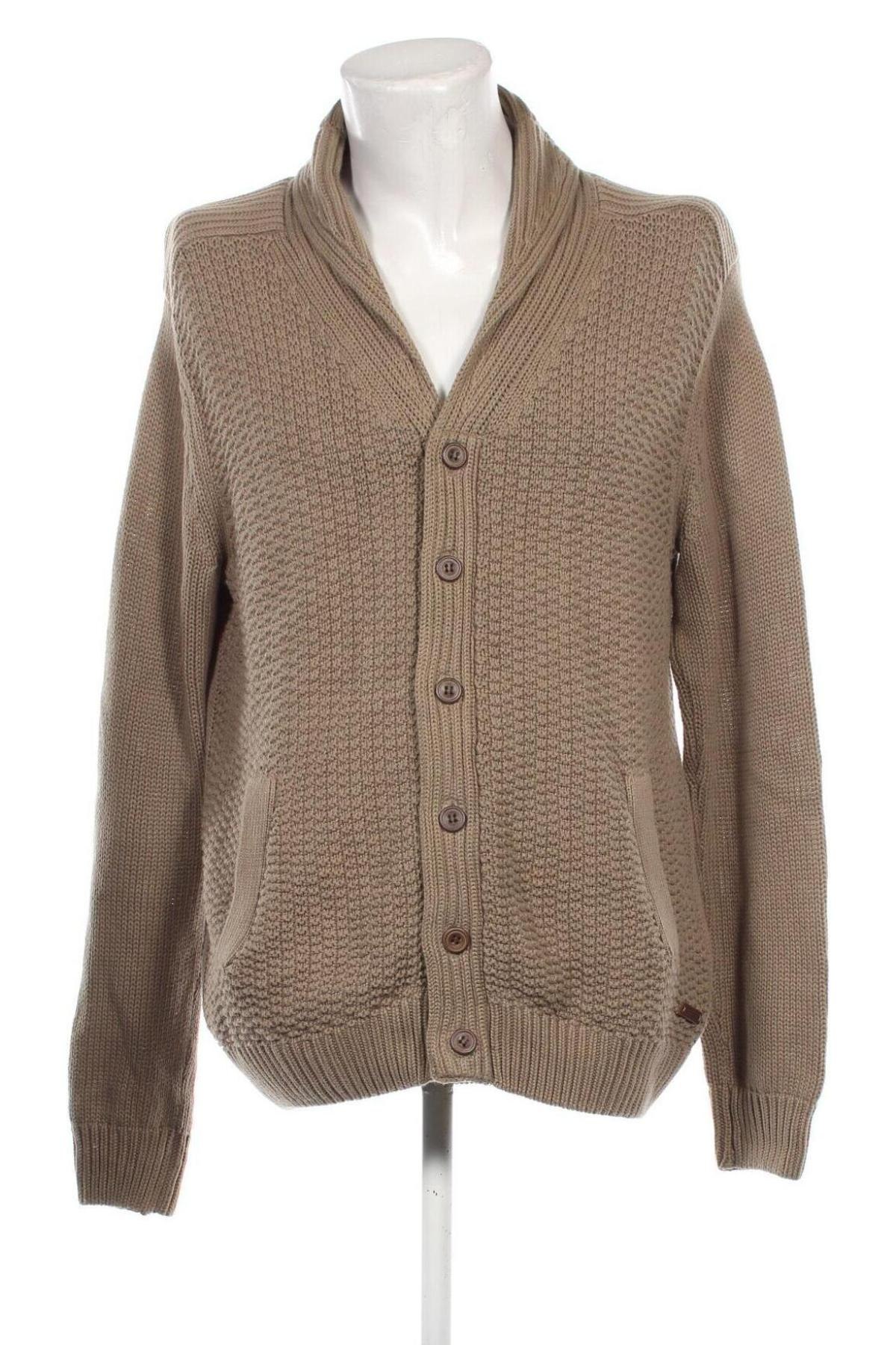 Herren Strickjacke Tom Tailor, Größe L, Farbe Beige, Preis € 33,99