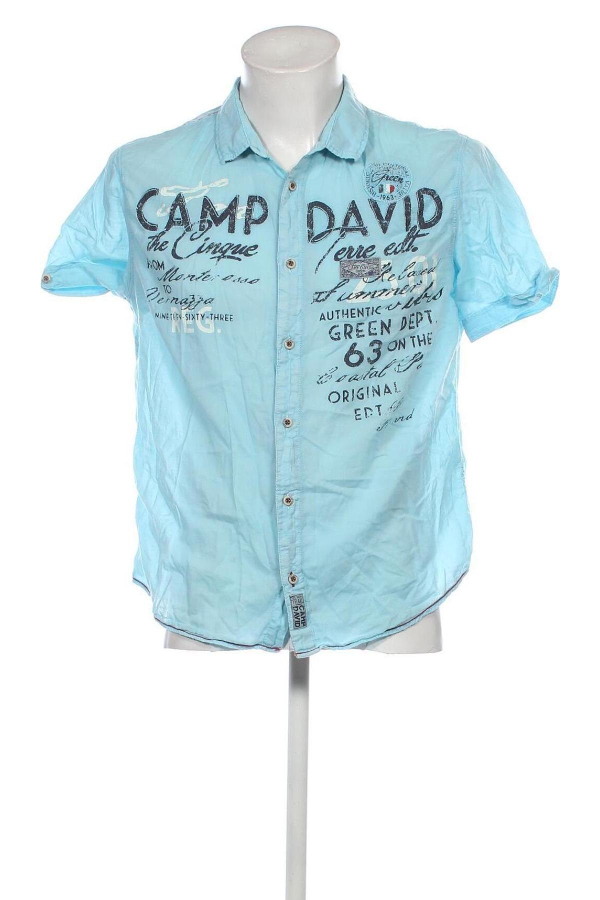 Herrenhemd Camp David, Größe M, Farbe Blau, Preis € 55,34