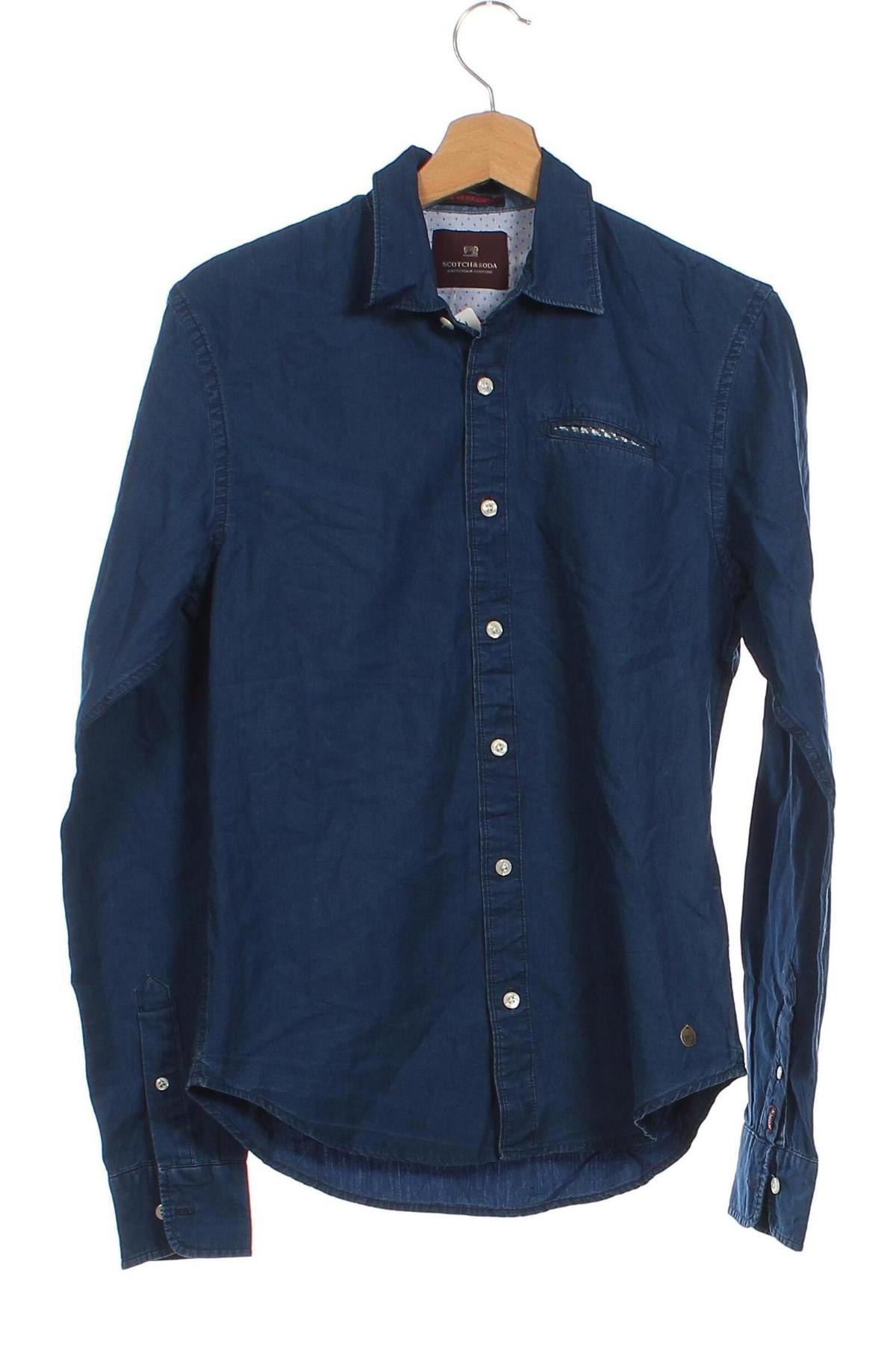 Cămașă de bărbați Scotch & Soda, Mărime S, Culoare Albastru, Preț 223,99 Lei