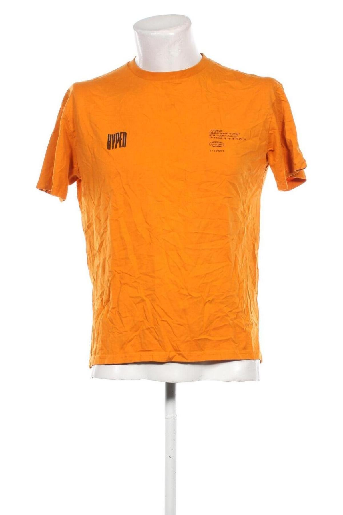 Herren T-Shirt Black Squad, Größe M, Farbe Orange, Preis 9,99 €