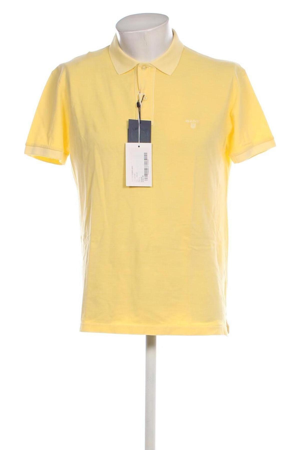 Męski T-shirt Gant, Rozmiar L, Kolor Żółty, Cena 219,99 zł