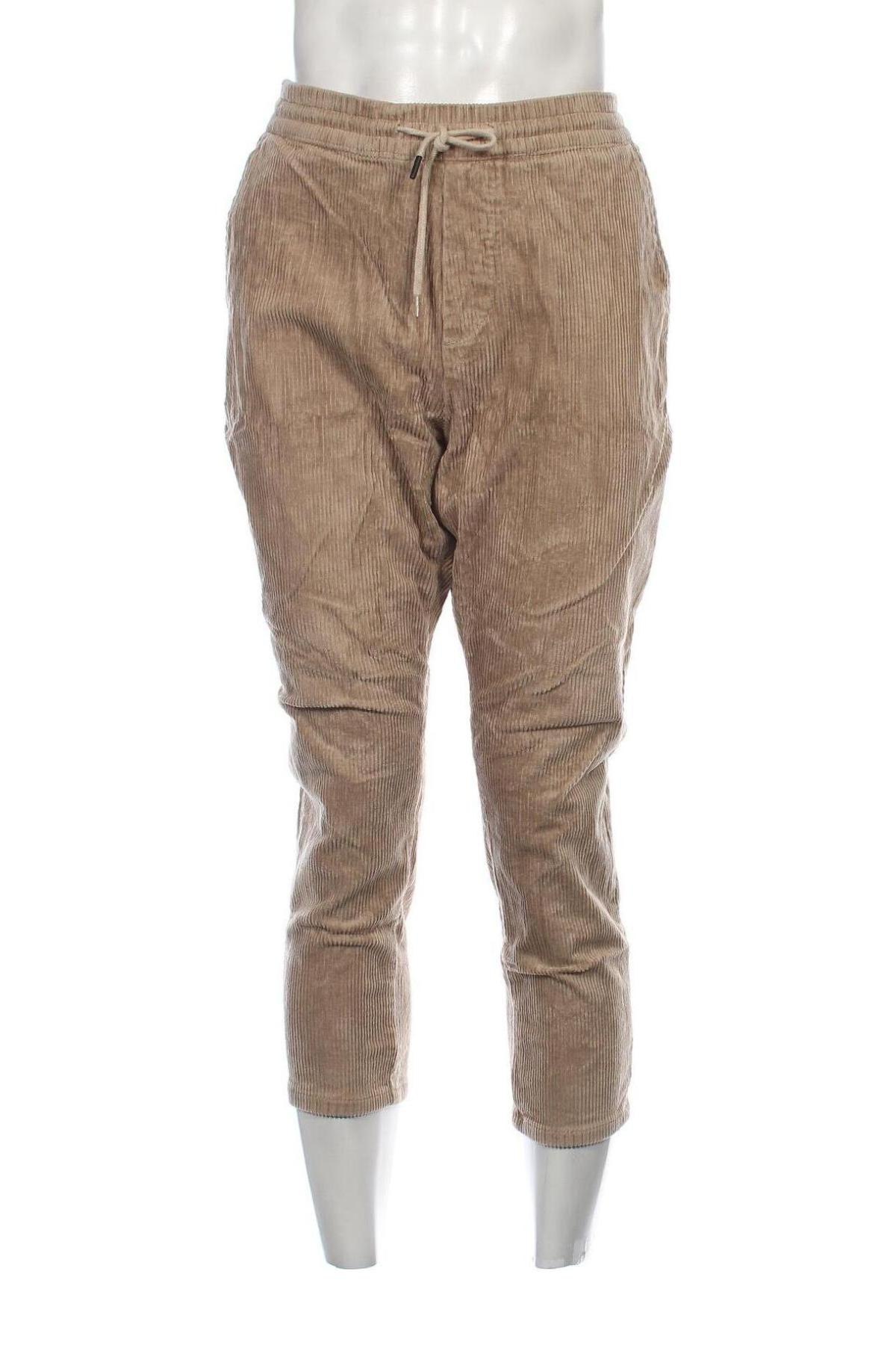 Pantaloni raiați de bărbați Only & Sons, Mărime XL, Culoare Bej, Preț 128,99 Lei