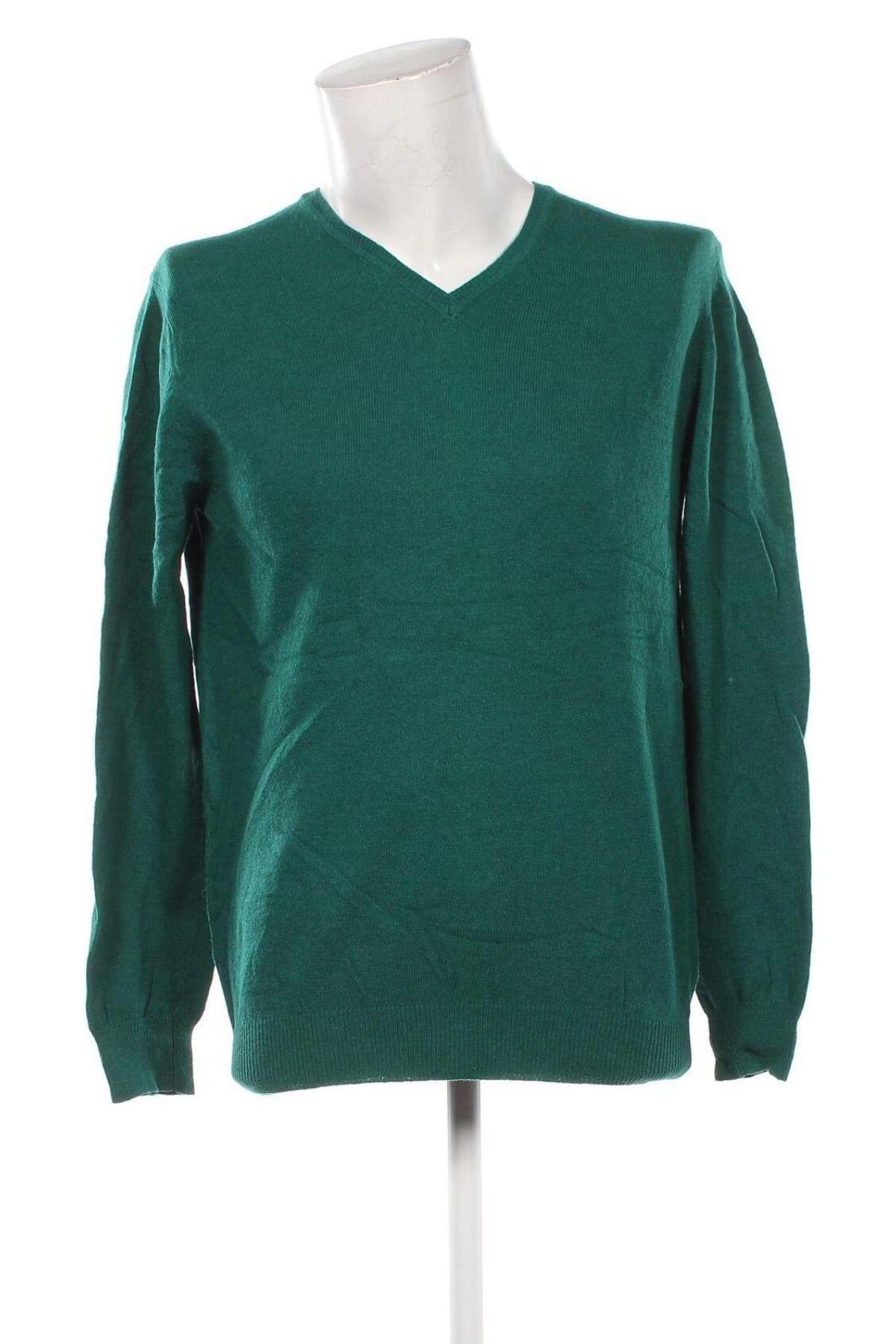 Herrenpullover Cortefiel, Größe L, Farbe Grün, Preis 33,99 €