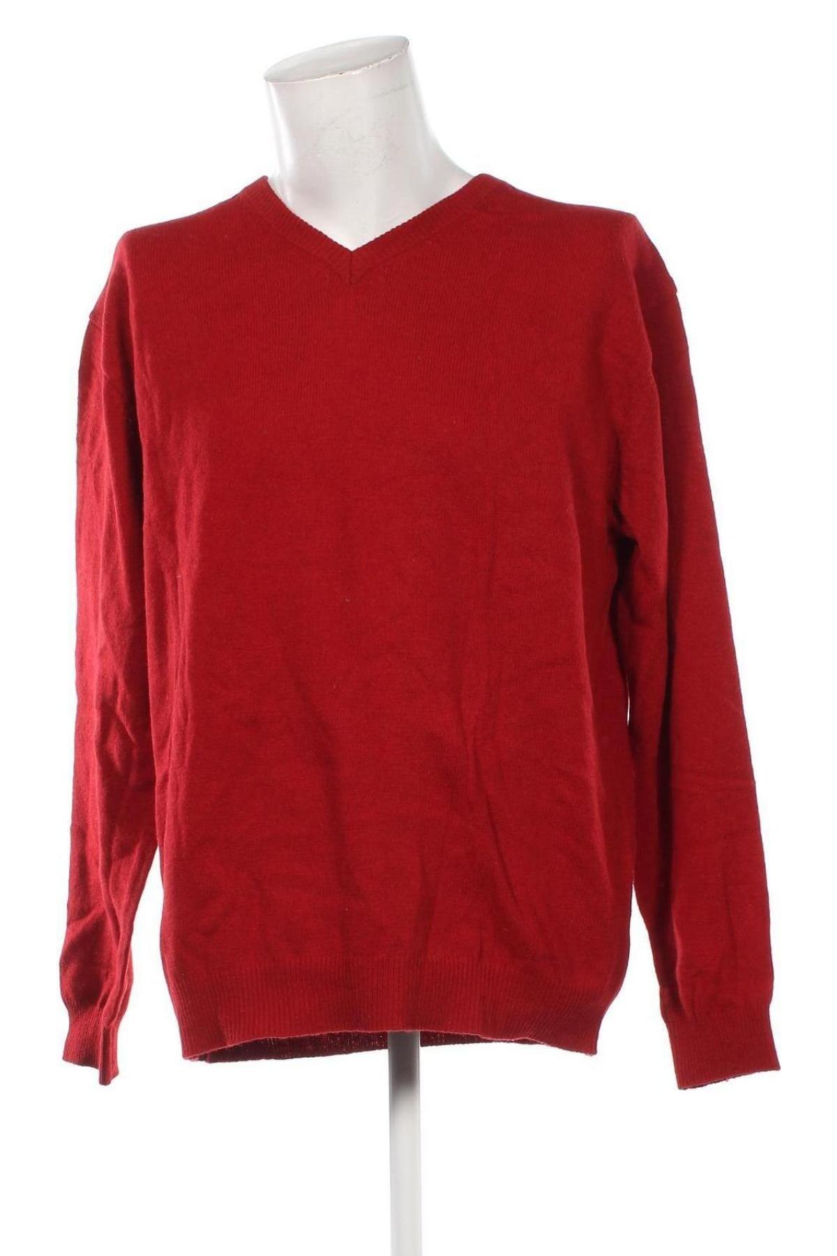 Herrenpullover John Cabot, Größe XXL, Farbe Rot, Preis € 11,49