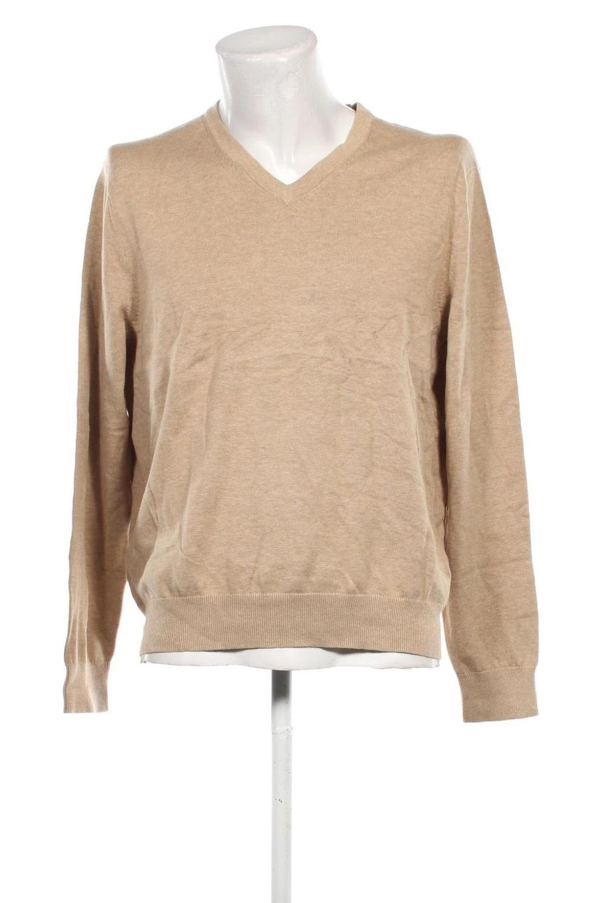 Herrenpullover Lands' End, Größe L, Farbe Beige, Preis 10,49 €