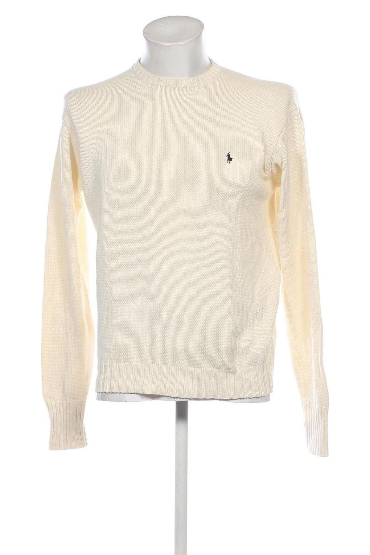 Herrenpullover Polo By Ralph Lauren, Größe M, Farbe Ecru, Preis 95,99 €