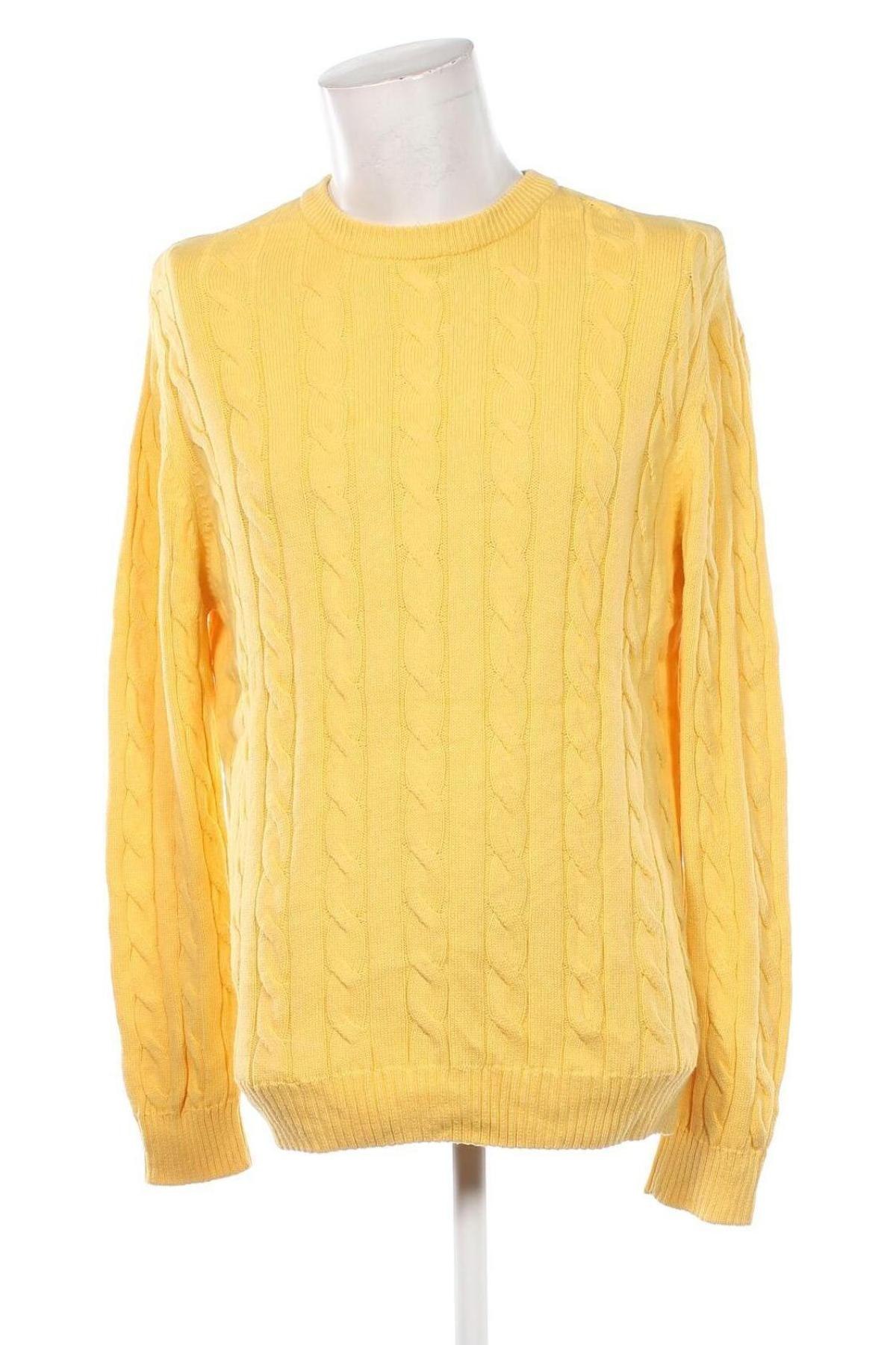 Herrenpullover Zara, Größe L, Farbe Gelb, Preis 10,49 €