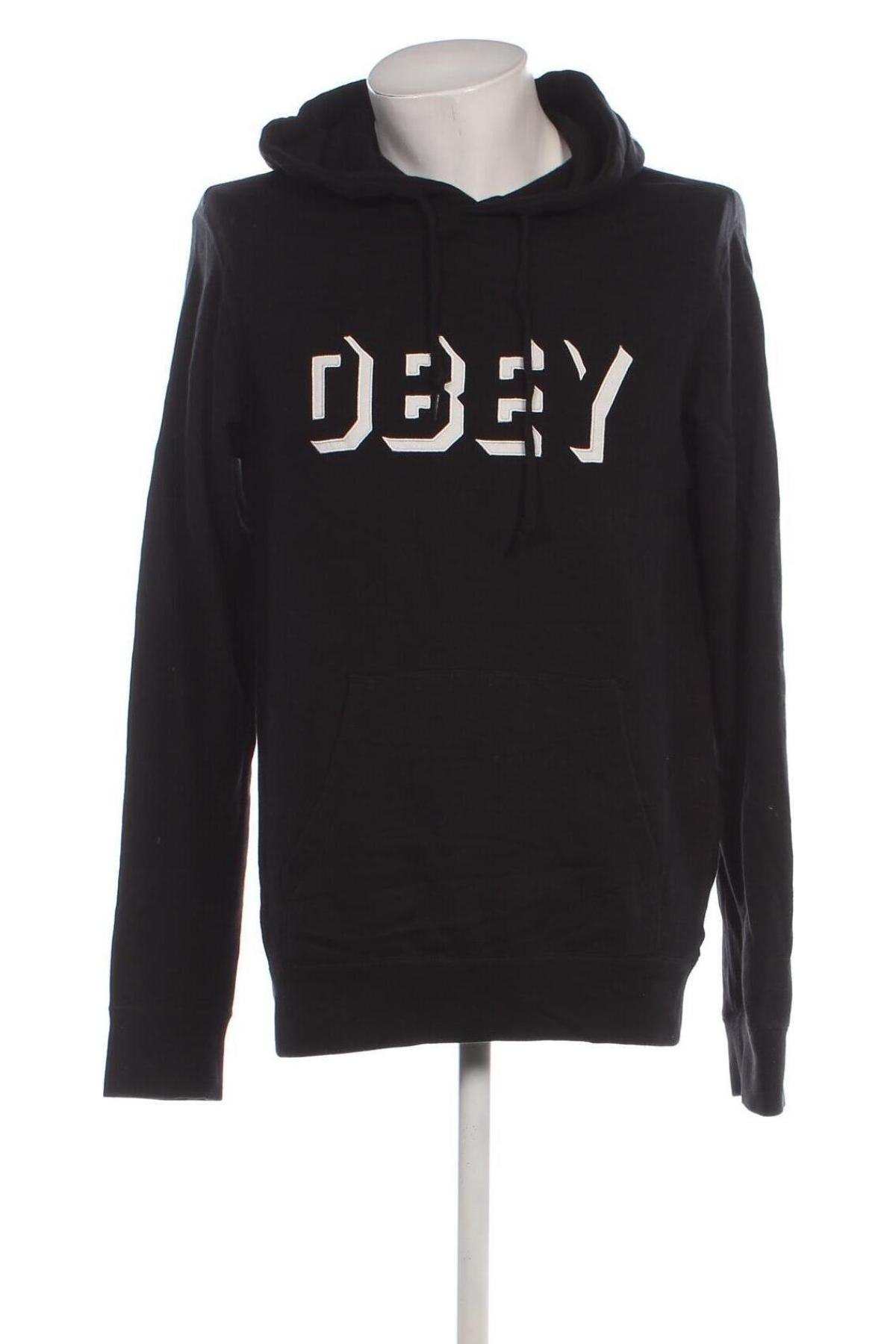 Herren Sweatshirt Obey, Größe M, Farbe Schwarz, Preis € 36,99