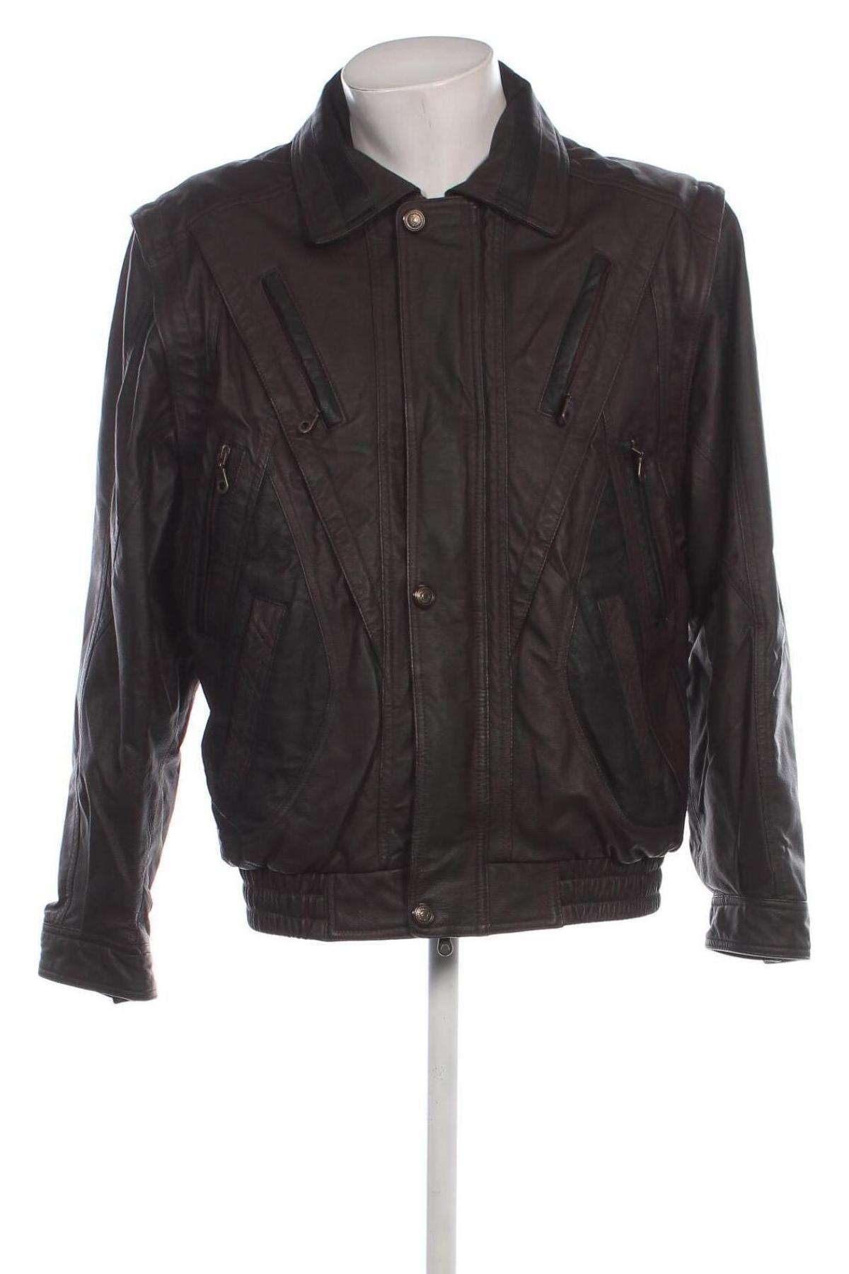 Herren Lederjacke City, Größe L, Farbe Braun, Preis 37,99 €