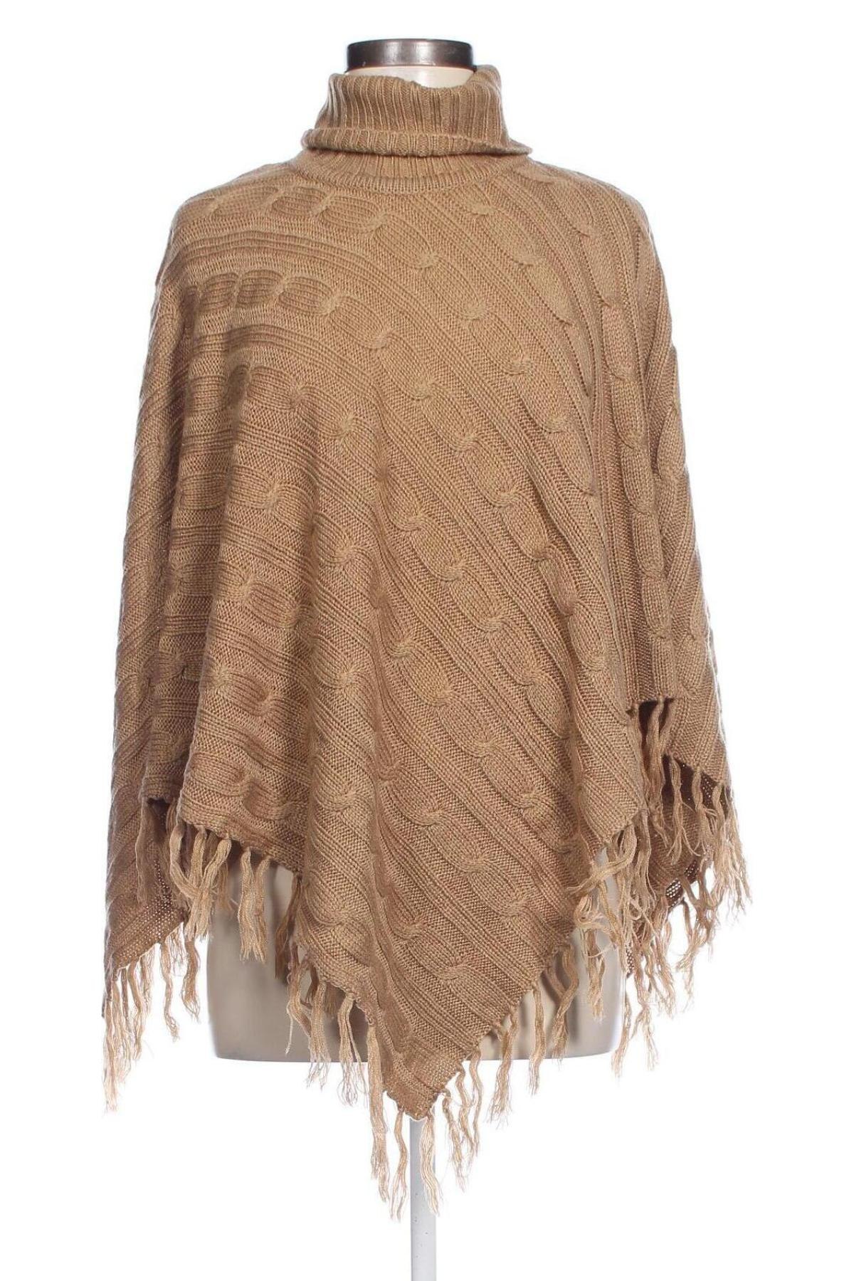 Poncho, Größe M, Farbe Beige, Preis 7,99 €