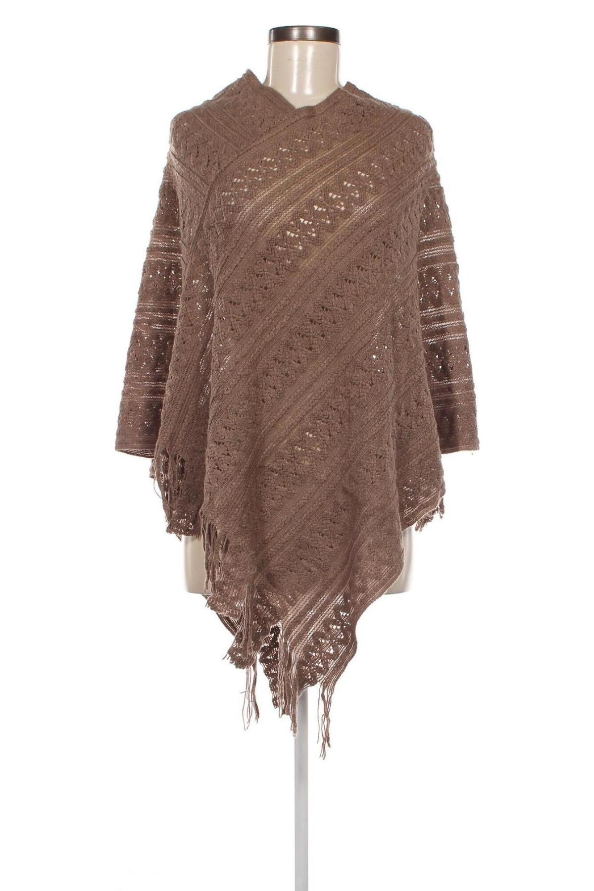 Poncho, Größe M, Farbe Braun, Preis € 20,49