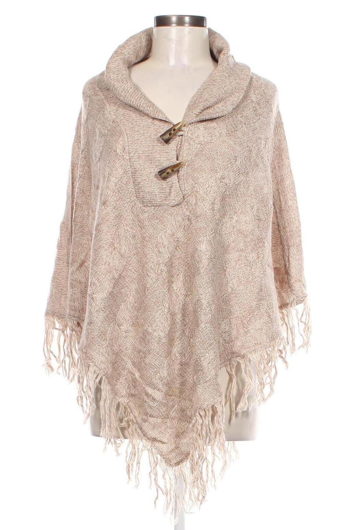 Poncho Karen Scott, Größe L, Farbe Beige, Preis € 20,49