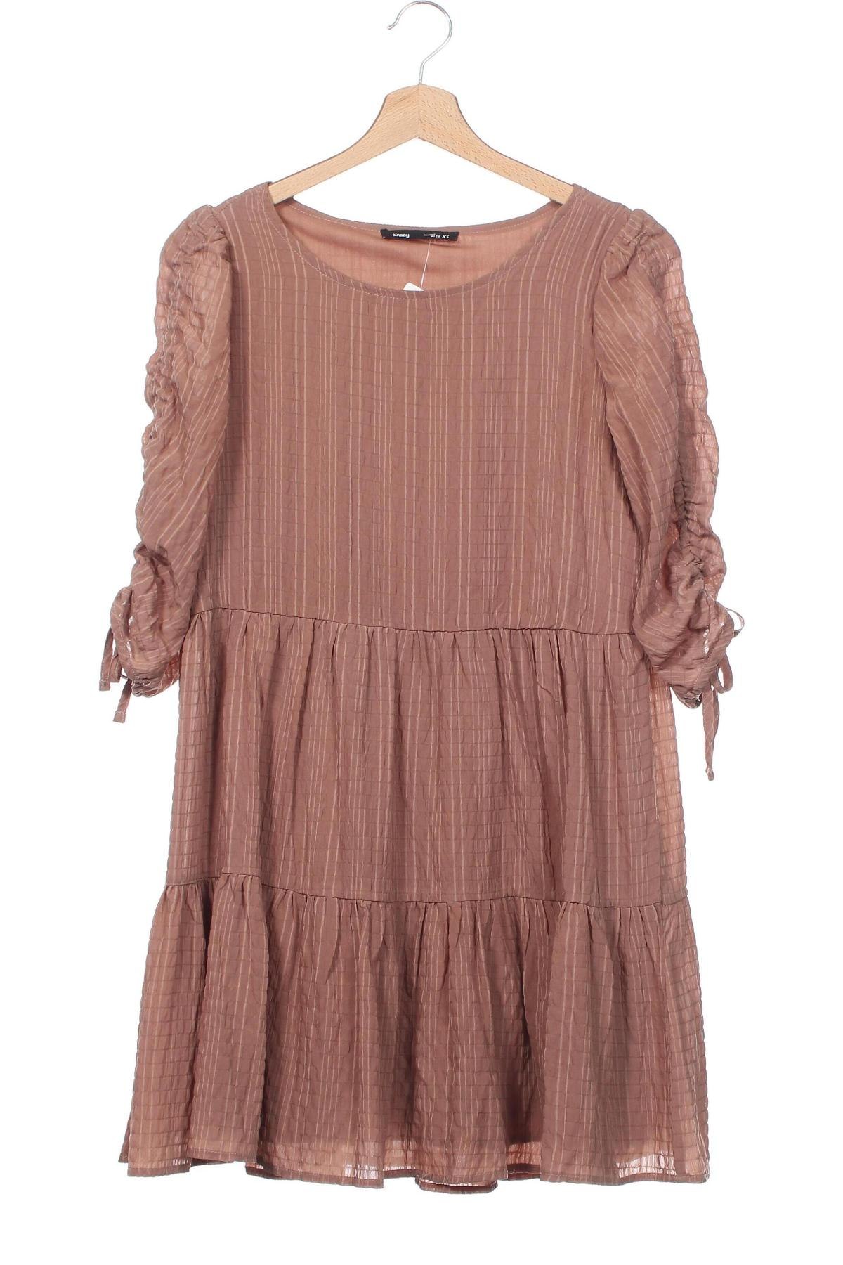 Kleid Sinsay, Größe XS, Farbe Beige, Preis 9,99 €