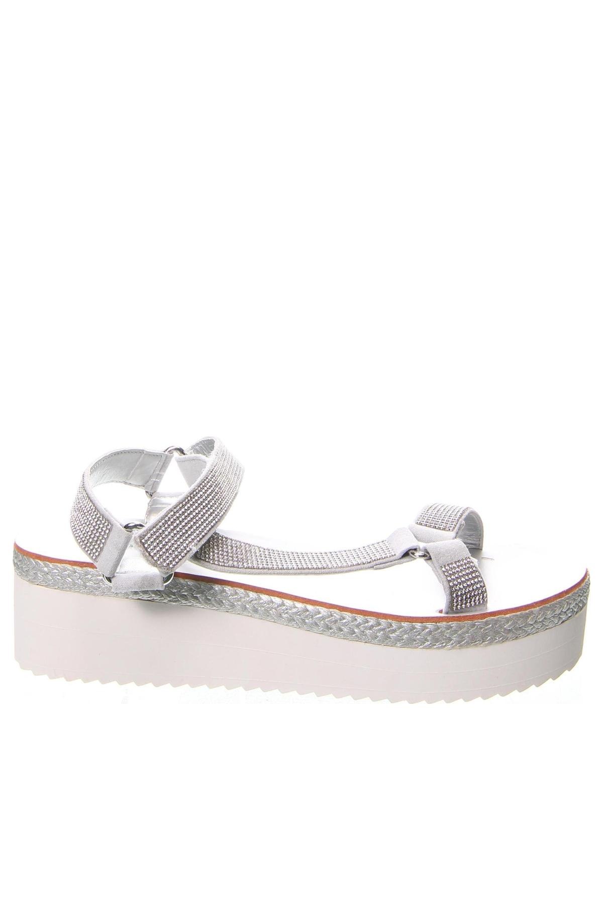 Sandalen Justfab, Größe 37, Farbe Silber, Preis 25,99 €