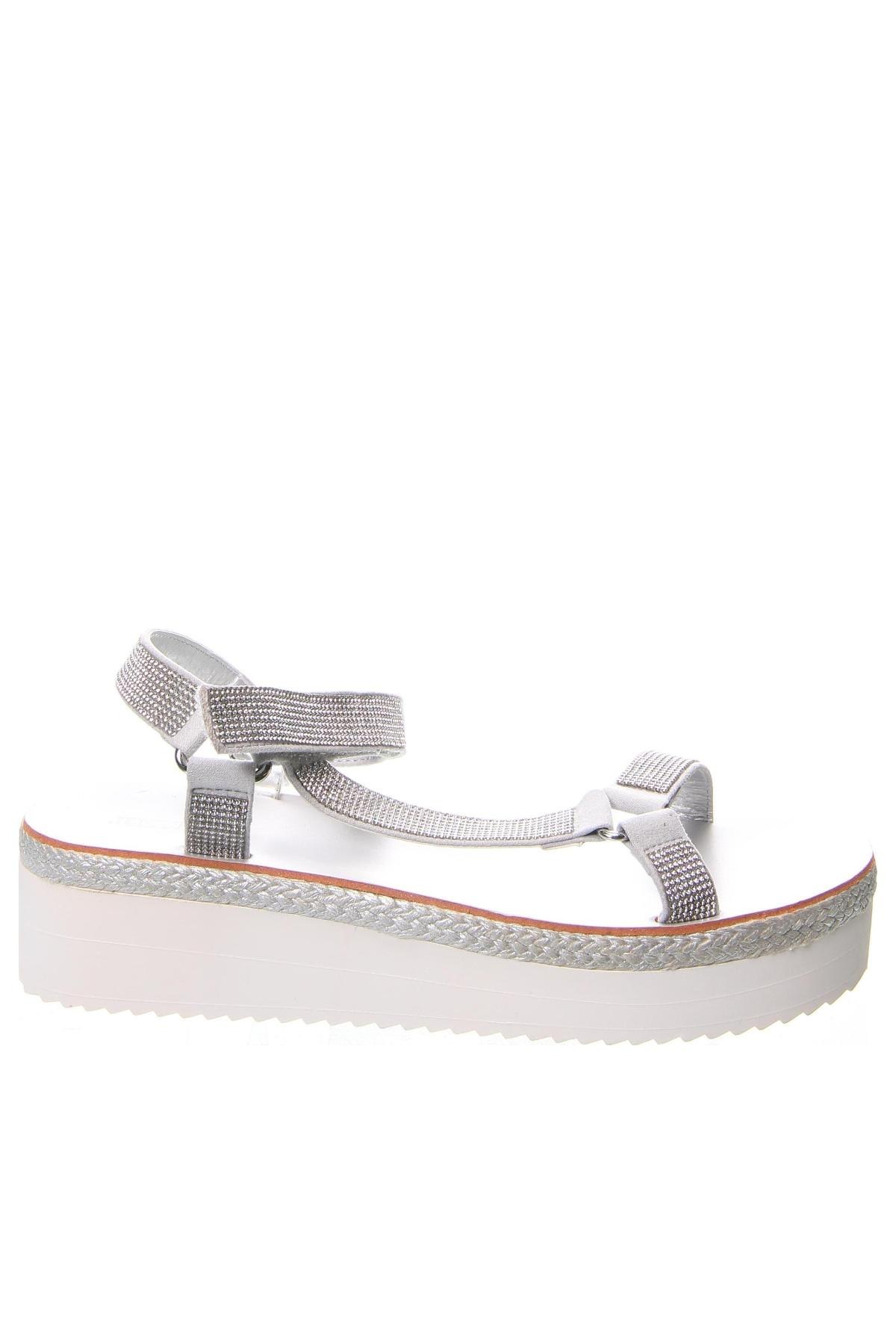 Sandalen Justfab, Größe 41, Farbe Silber, Preis 25,99 €