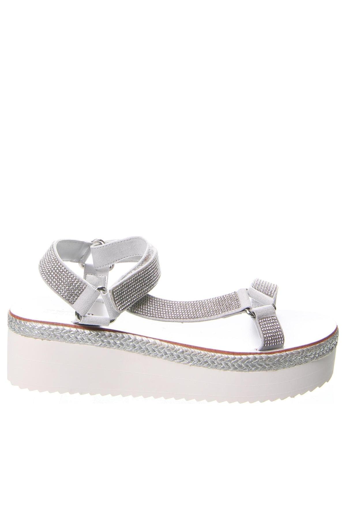 Sandalen Justfab, Größe 37, Farbe Silber, Preis 27,99 €