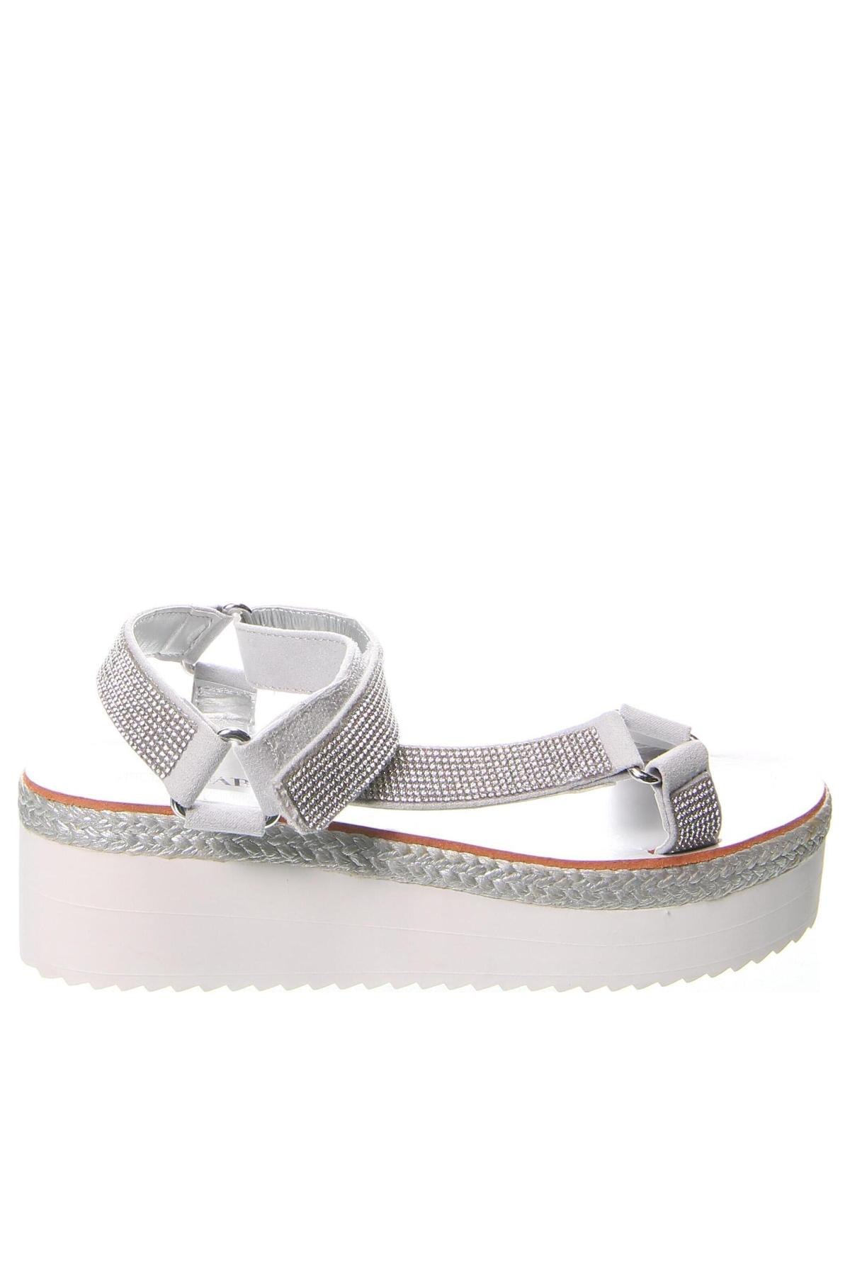 Sandalen Justfab, Größe 36, Farbe Silber, Preis € 25,99