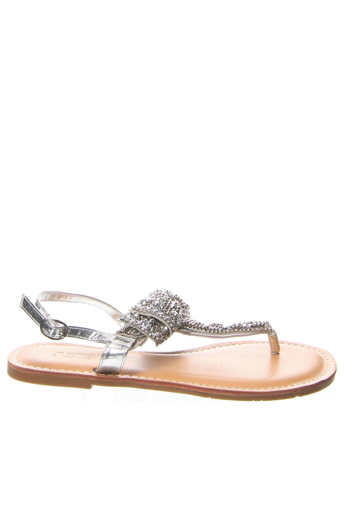 Sandalen Justfab, Größe 37, Farbe Silber, Preis € 26,99