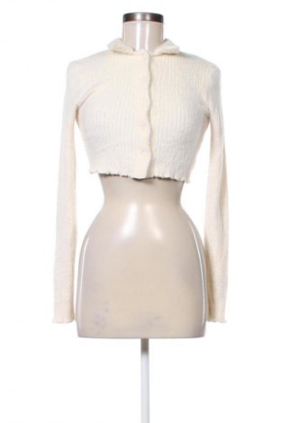 Damen Strickjacke Bershka, Größe S, Farbe Ecru, Preis 14,77 €
