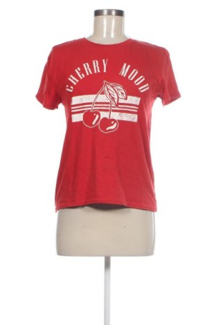 Damski T-shirt Bershka, Rozmiar S, Kolor Czerwony, Cena 40,45 zł