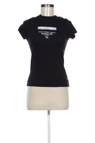 Γυναικείο t-shirt Calvin Klein Jeans, Μέγεθος XS, Χρώμα Μαύρο, Τιμή 49,99 €