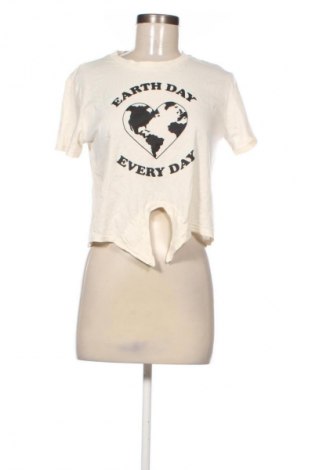 Γυναικείο t-shirt H&M Divided, Μέγεθος M, Χρώμα Εκρού, Τιμή 8,70 €
