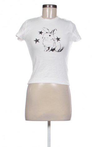 Γυναικείο t-shirt Stradivarius, Μέγεθος XS, Χρώμα Λευκό, Τιμή 8,75 €