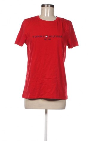 Damski T-shirt Tommy Hilfiger, Rozmiar L, Kolor Czerwony, Cena 155,99 zł