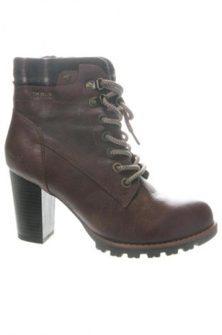 Damskie botki Tom Tailor, Rozmiar 41, Kolor Brązowy, Cena 260,67 zł