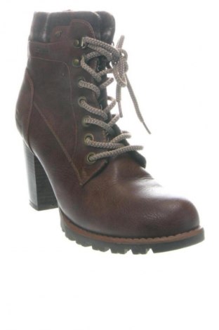 Damskie botki Tom Tailor, Rozmiar 41, Kolor Brązowy, Cena 260,67 zł