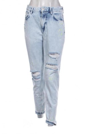 Blugi de femei Bershka, Mărime S, Culoare Albastru, Preț 76,00 Lei