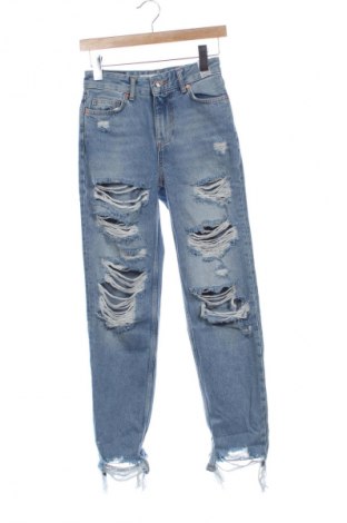 Blugi de femei Bershka, Mărime XXS, Culoare Albastru, Preț 76,32 Lei