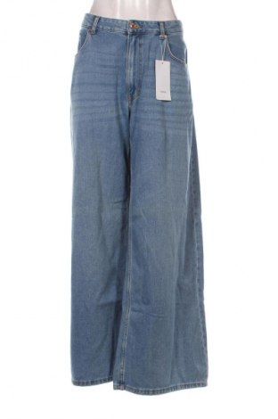 Дамски дънки Bershka, Размер XL, Цвят Син, Цена 46,92 лв.