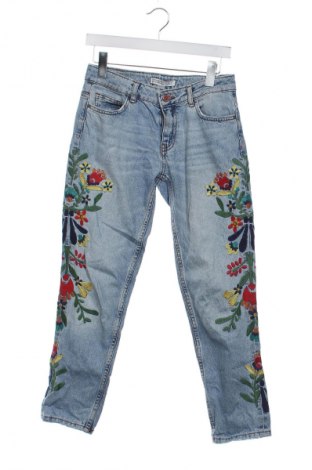 Дамски дънки Zara, Размер S, Цвят Син, Цена 48,44 лв.