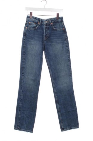Damskie jeansy Zara, Rozmiar XS, Kolor Niebieski, Cena 111,99 zł