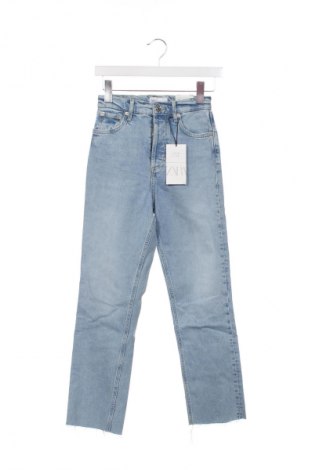 Damskie jeansy Zara, Rozmiar XS, Kolor Niebieski, Cena 143,00 zł