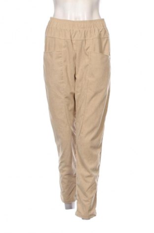 Pantaloni de velvet de femei Unbranded, Mărime M, Culoare Bej, Preț 46,99 Lei