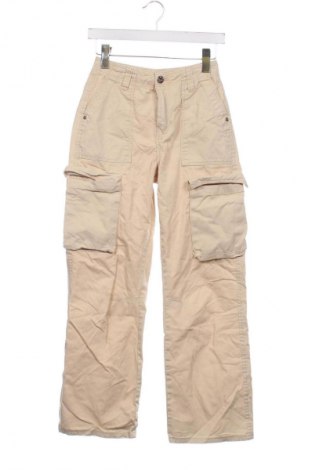 Pantaloni de femei Bershka, Mărime XS, Culoare Bej, Preț 80,17 Lei