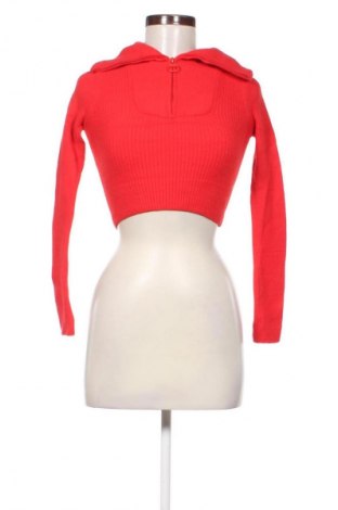 Pulover de femei Bershka, Mărime S, Culoare Roșu, Preț 62,99 Lei
