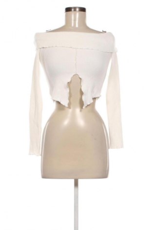 Pulover de femei Bershka, Mărime S, Culoare Alb, Preț 76,32 Lei