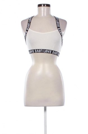 Damski sportowy top Love, Rozmiar S, Kolor Biały, Cena 22,99 zł