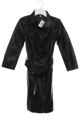 Damski skórzany płaszcz H&M Divided, Rozmiar S, Kolor Czarny, Cena 323,99 zł