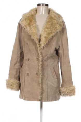 Damen Ledermantel Snap, Größe L, Farbe Beige, Preis € 204,99