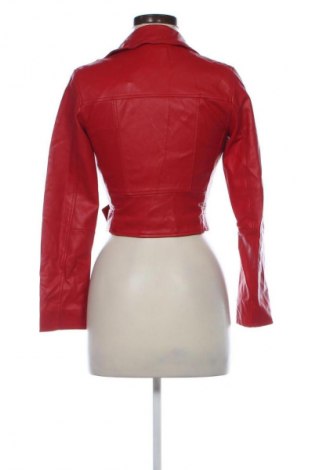 Dámská kožená bunda  Bershka, Velikost XS, Barva Červená, Cena  734,00 Kč