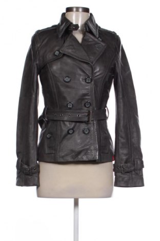Damska kurtka skórzana Edc By Esprit, Rozmiar S, Kolor Szary, Cena 373,03 zł