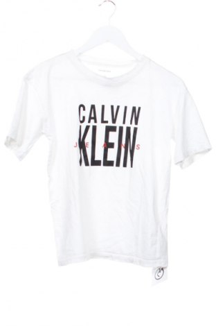 Детска тениска Calvin Klein Jeans, Размер 10-11y/ 146-152 см, Цвят Бял, Цена 28,99 лв.