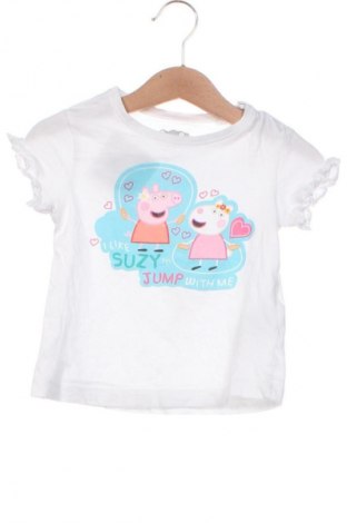 Tricou pentru copii Peppa Pig, Mărime 18-24m/ 86-98 cm, Culoare Alb, Preț 31,58 Lei