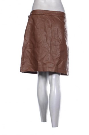 Fustă de piele Jean Pascale, Mărime XL, Culoare Bej, Preț 37,99 Lei