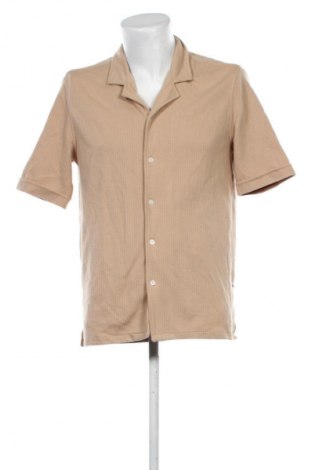 Herrenhemd Unbranded, Größe M, Farbe Beige, Preis 15,00 €